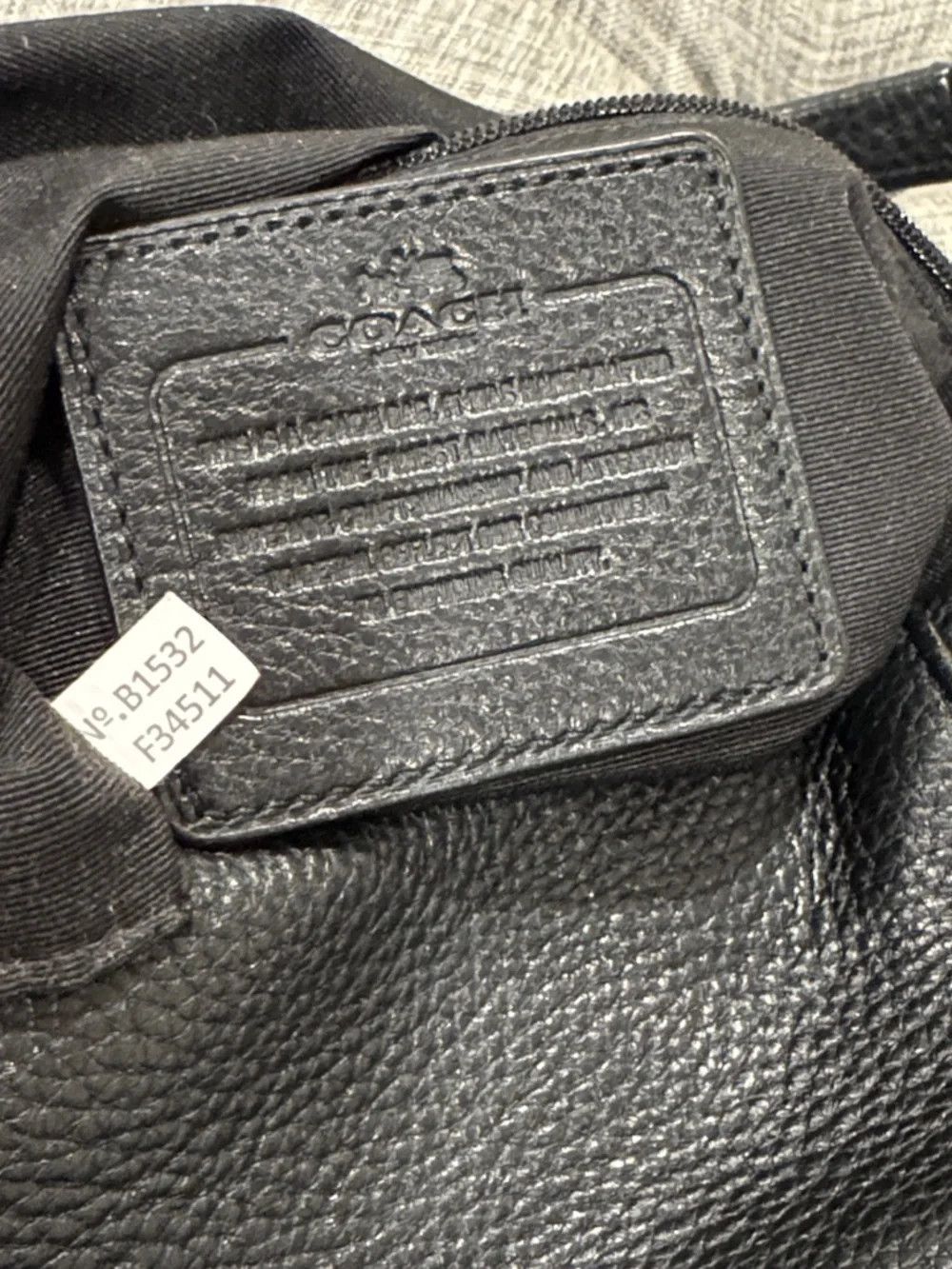 Coach Isabelle Black Pebbled Leather Shoulder Hobo Crossbody Bag - Picture 12 of 17